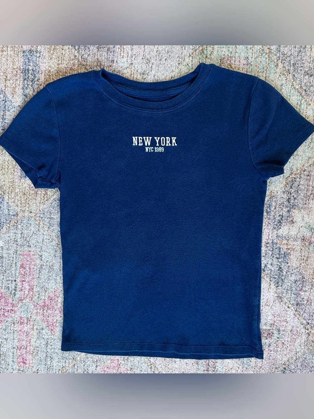 Kids Navy 'New York 1989' Art Class Tee